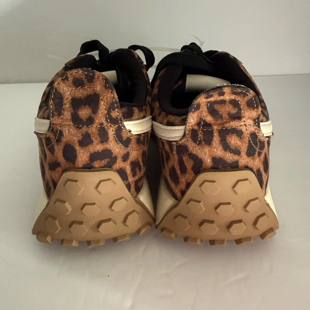 Dolce Vita Leopard Animal Print Platform Sneakers Shoes Women